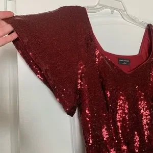 Lane Bryant Tops Sequin Flutter Sleeve Peplum Top Poshmark